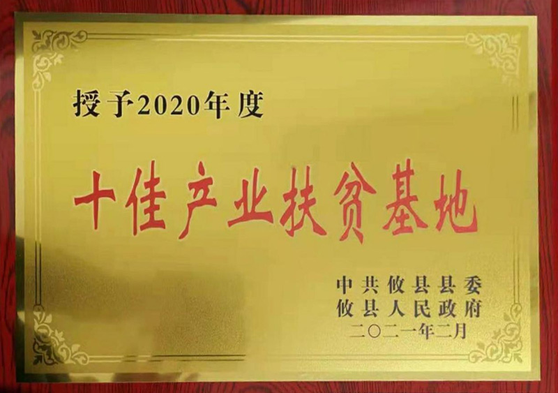 2020年度十佳产业扶贫基地